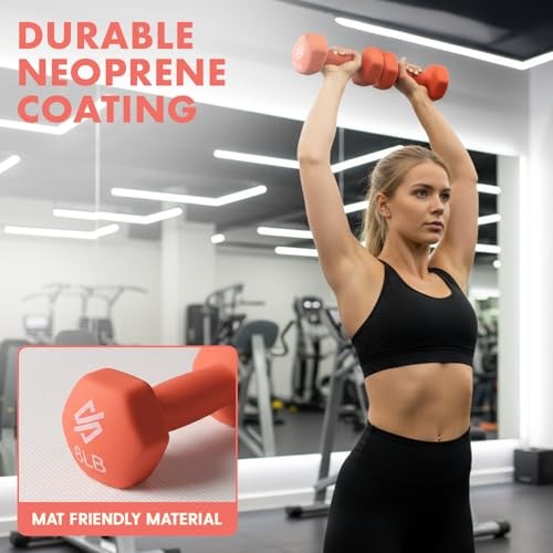 Dumbbell Weights Set with Stand Tricolor