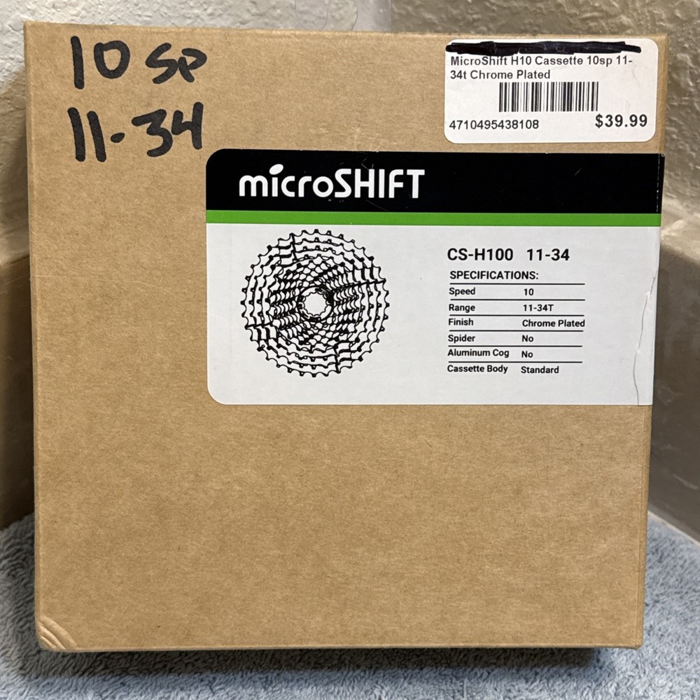 microSHIFT CS-H100 Cassette - 10Speed 11-34T Chrome [caw]