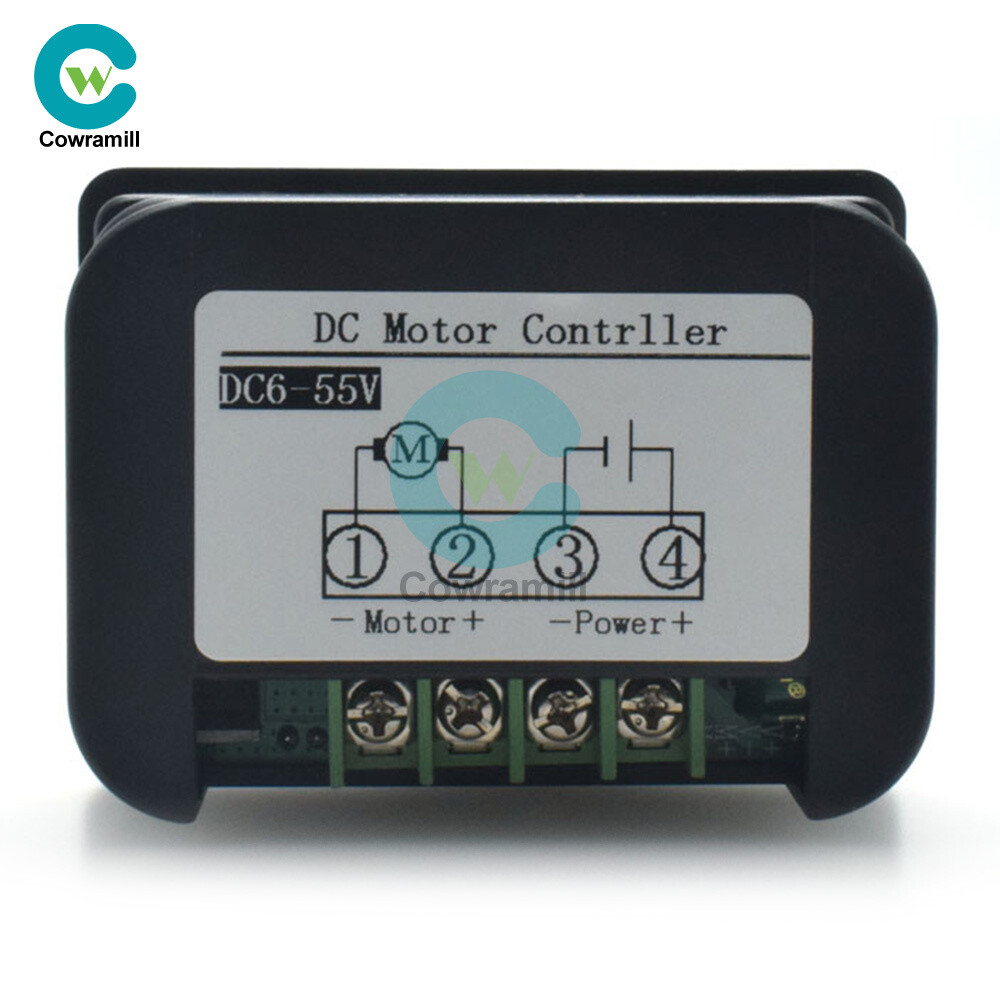 DC6-55V 20A DC Motor Speed Controller with Forward & Reverse Soft Start & Stop