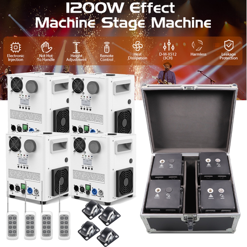 1200W Cold Spark Machine Stage Effect DMX Firework DJ Event Party Wedding Case