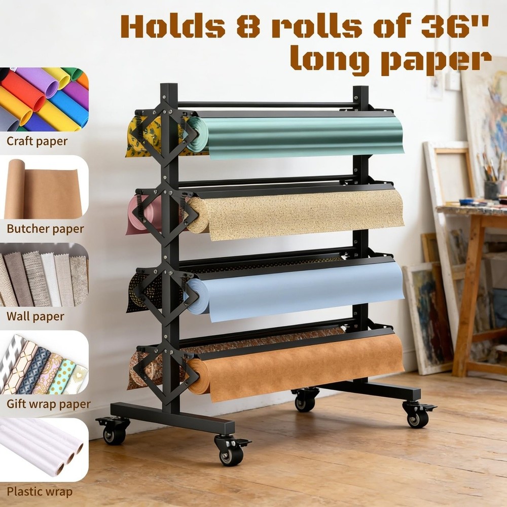 Butcher Roll Dispenser with Cutter 8 Spindle