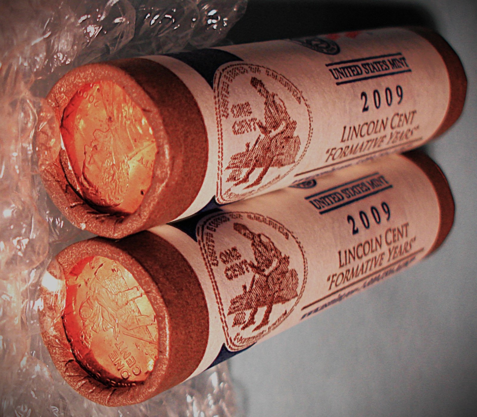 TWO (2) BU U.S. MINT Rolls LP2 2009-D FORM. YEARS 1¢ CENTS