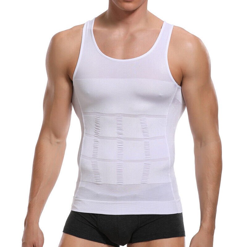 Men Body Shaper Slimming Tummy Vest Thermal Compression Shirt Tank Top Shapewear
