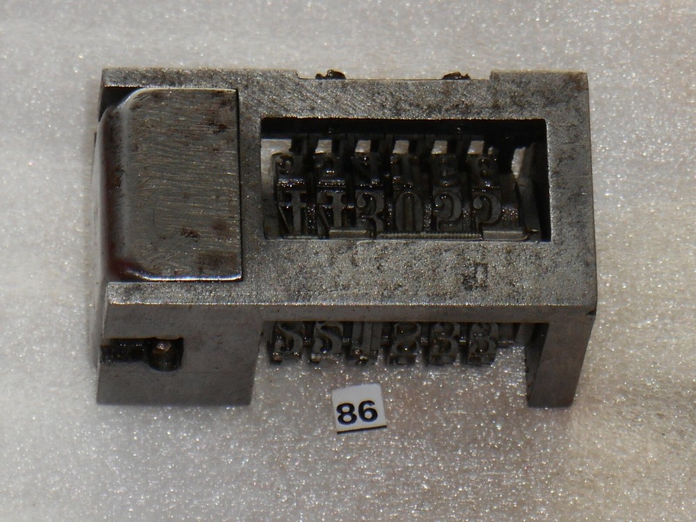 Blue Boy | letterpress numbering machine | 86