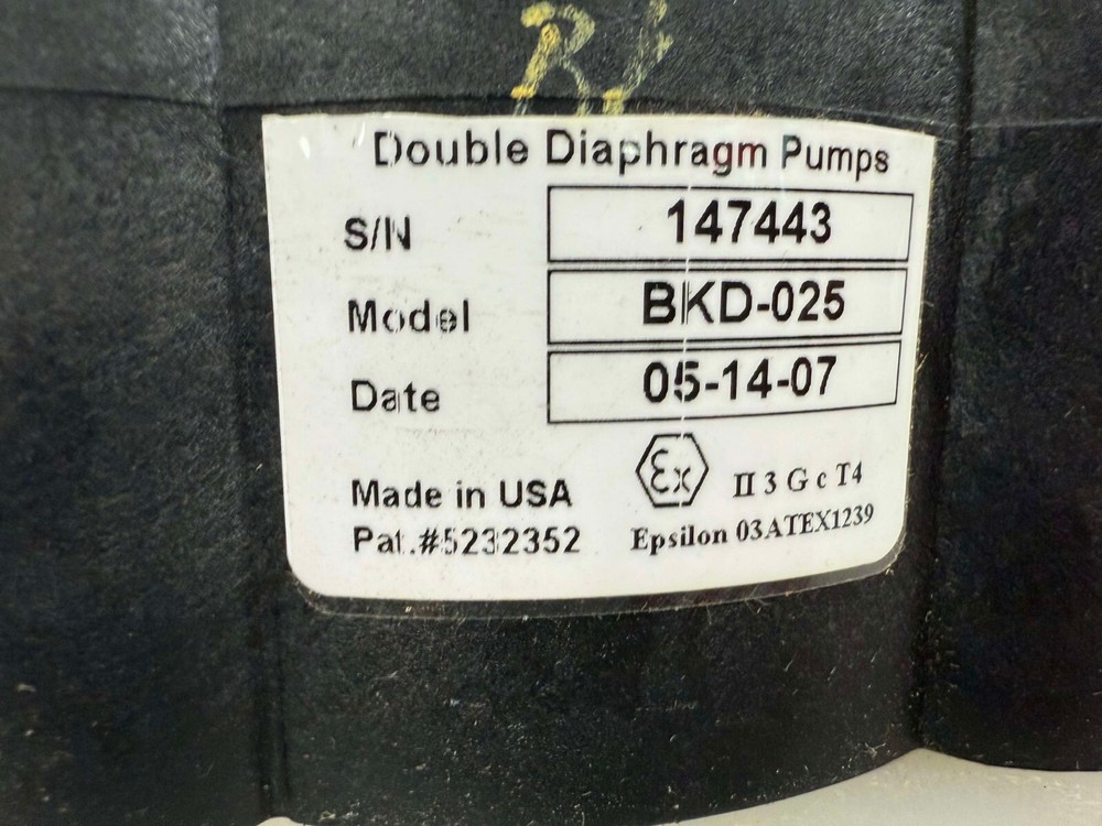 All-Flo BKD-025 DOUBLE Diaphragm Pump