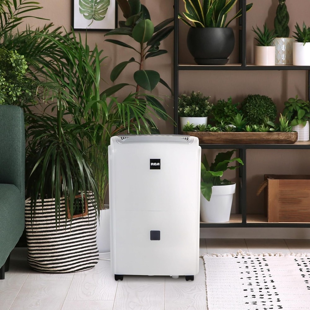 RCA 20-Pint Portable Dehumidifier with Auto-Shutoff & Timer