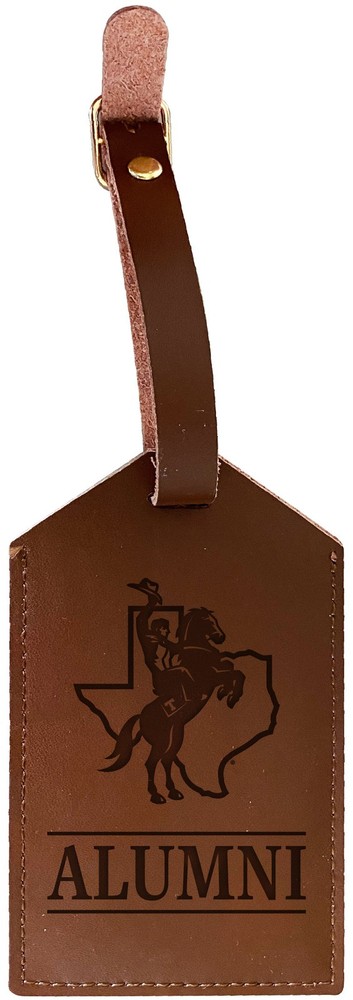 Tarleton State University Engraved Leather Luggage Tag (Multiple Designs)