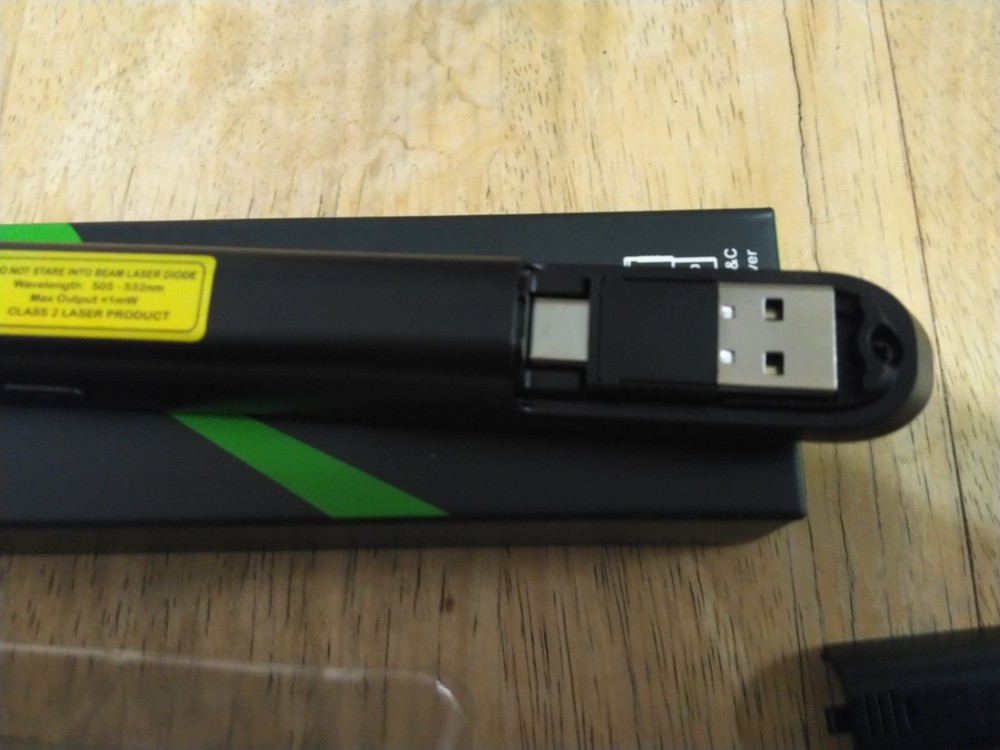 Green Air Mouse Presentation Clicker Rechargeable Presenter Remote for Classroom