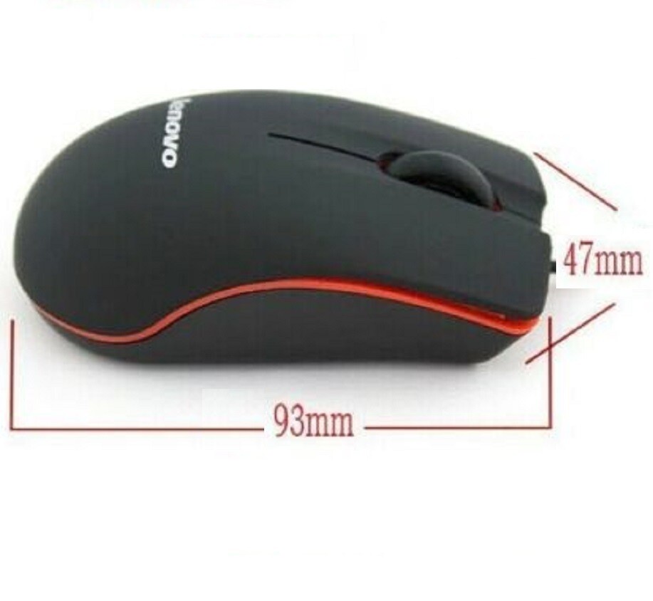 Lenovo M20 Mini Business Portable USB Wired Optical Mouse For PC Laptop Computer