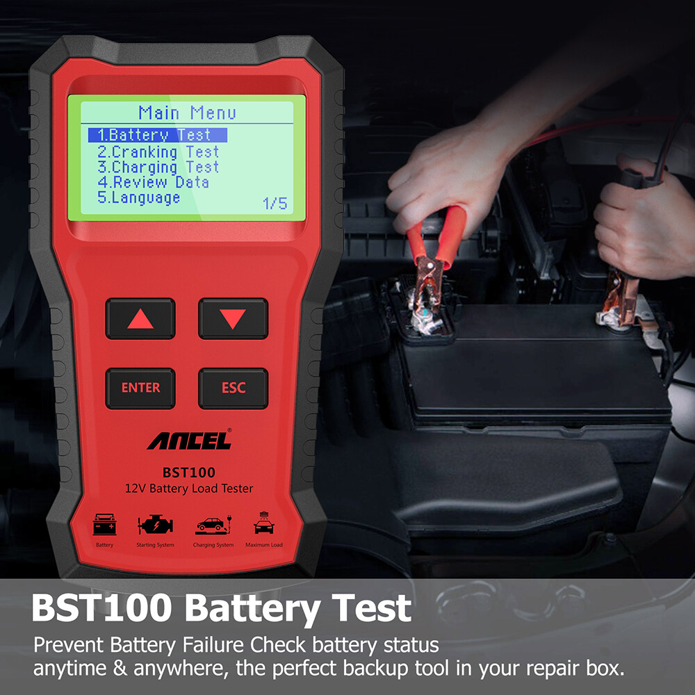 ANCEL BST100 Battery Load Tester Cranking Charging Test Battery Analyzer Tool