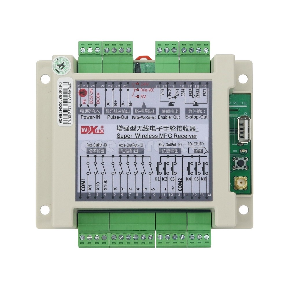 ZTWGP-3 Wireless Manual Pulse Generator CNC MPG Controller 6-Axis Handwheel