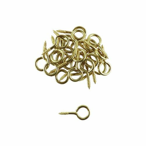 Everhang 15mm Brass Screw Eyes - 25 Pack
