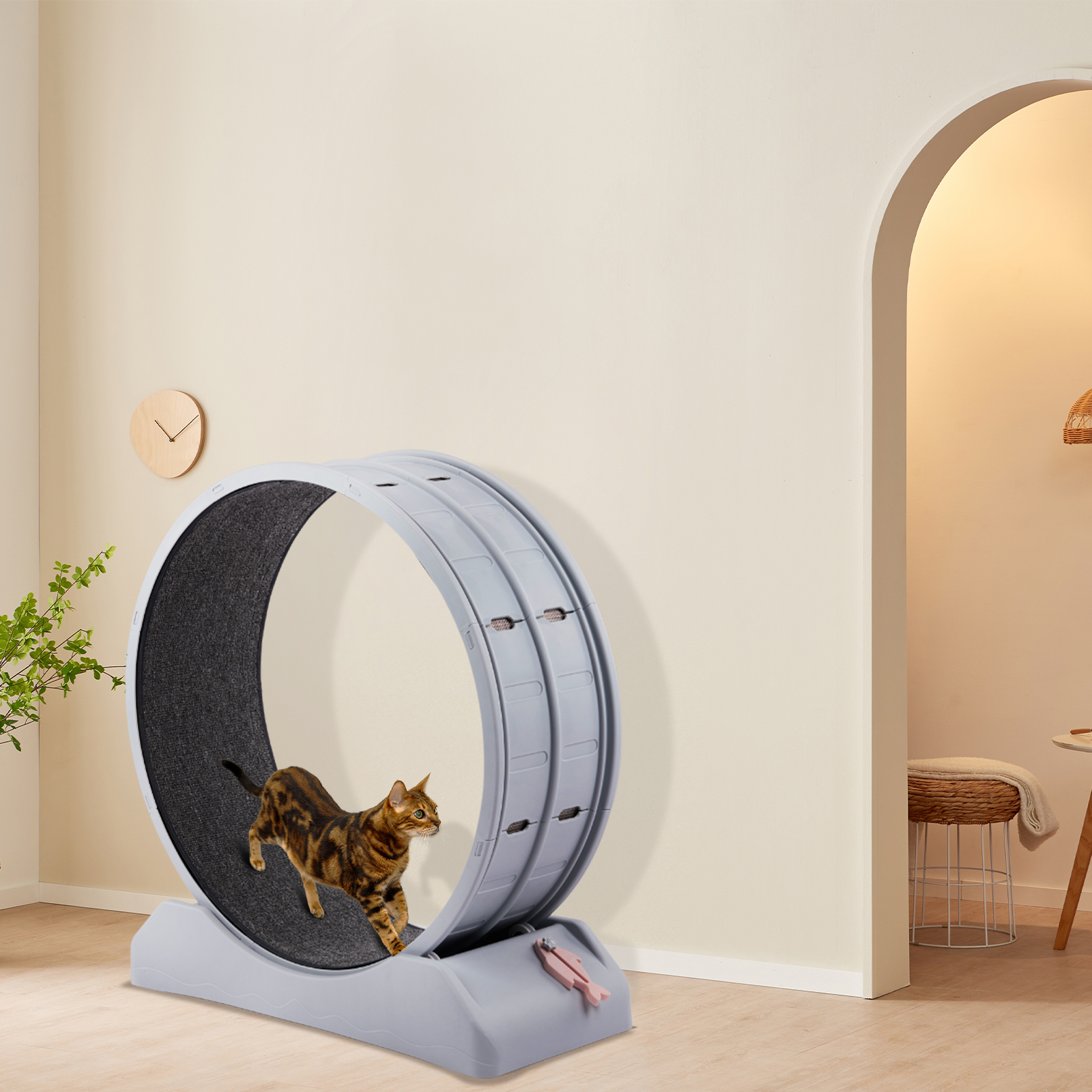 Cat Exercise Wheel Large Cat Treadmill Running Wheel for Indoor Cats 34.7 inch