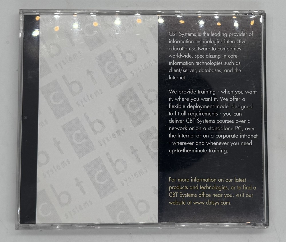 CBT Systems CD-ROM Monsanto End-User OS & Tools Training 1999