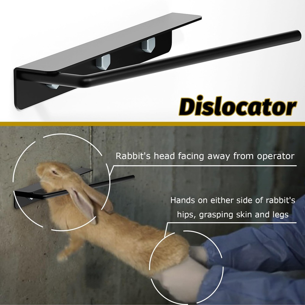 Rabbit Dislocator Skinning Tool Set, Cervical Dislocation Tool, Heavy Metal M