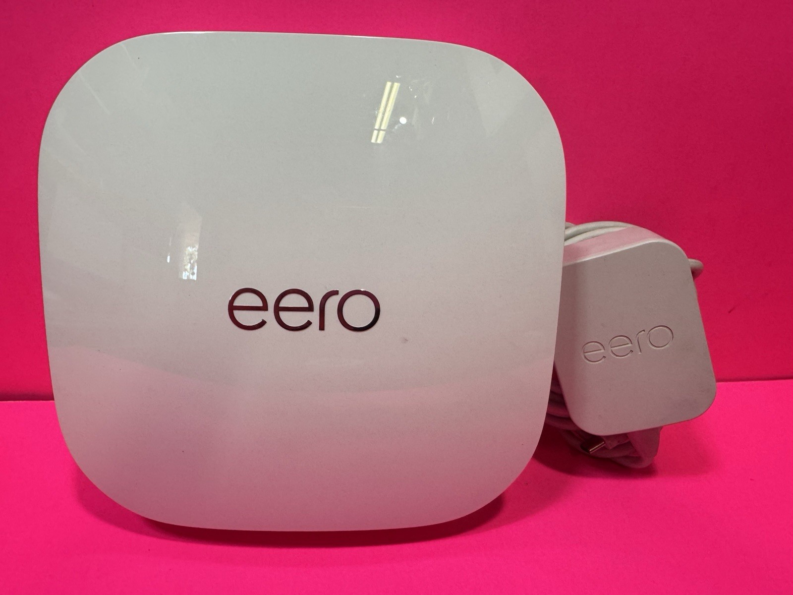 Eero Pro 6E Tri-Band Mesh Wi-Fi 6E S010001 white & Cat7 3" (Frontier Powered)