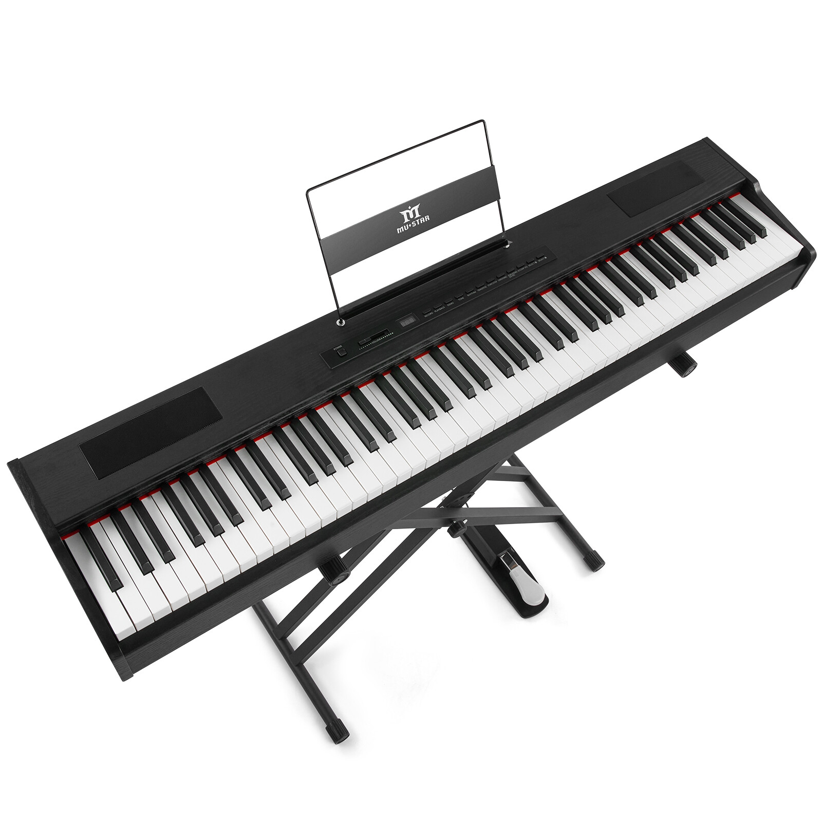 Black 88Key Full Weighted Hammer Action Digital Piano Keyboard w/Pedal,Stand,Bag