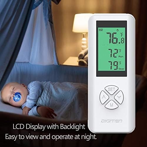 Wireless Temperature Controlled Outlet, Digital Plug in Thermostat White-100