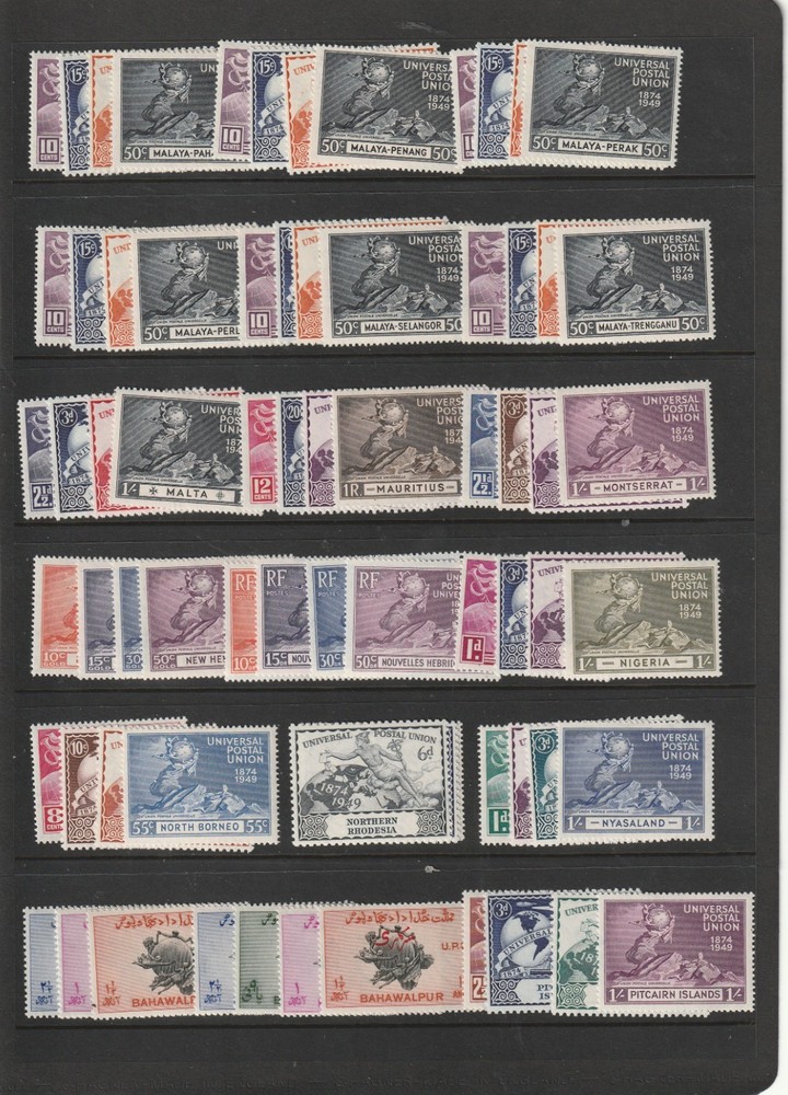 1949 UPU 310 VALUES COMPLETE MNH SUPERB