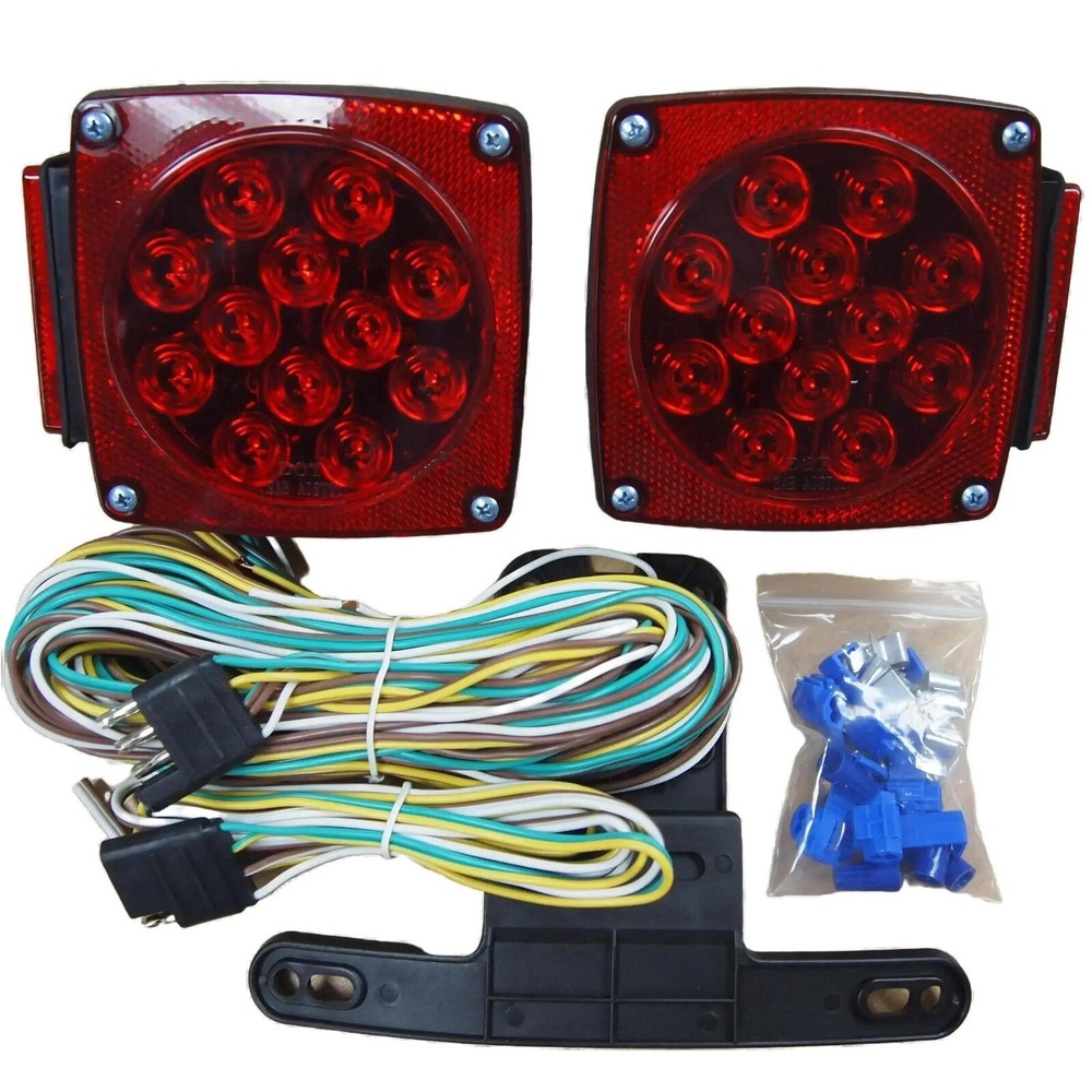 12V LED Trailer Light Kit Multi-Function Tail Light Submersible DOT HTLL-007
