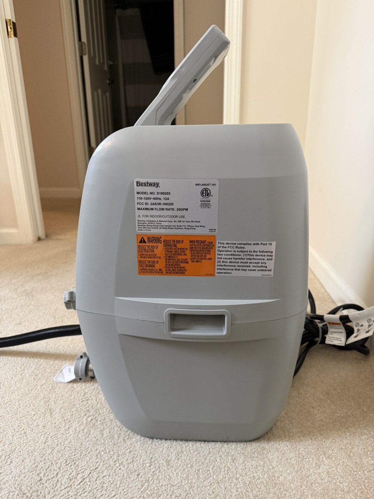 Bestway Saluspa Coleman Hot Tub Spa Heater Water Pump S100205 w/WiFi Nice Shape