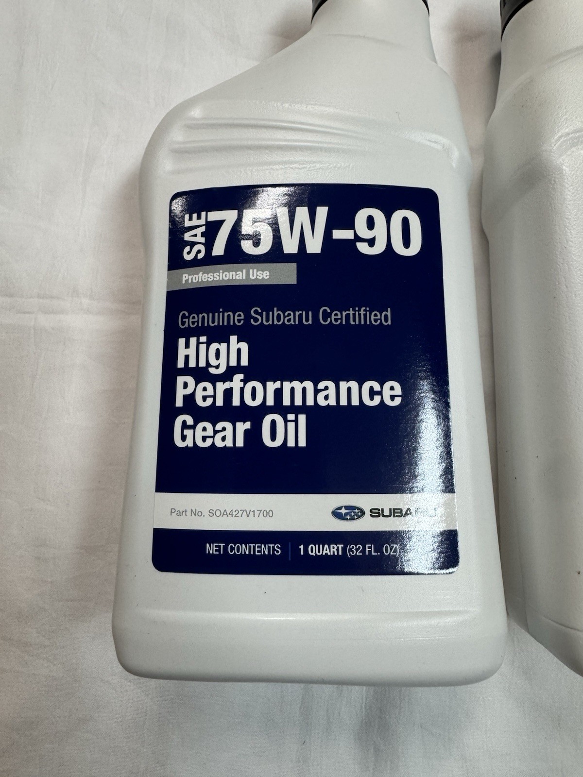 Three Quarts of Genuine Subaru High Performance Gear Oil 75W-90 SOA427V1700