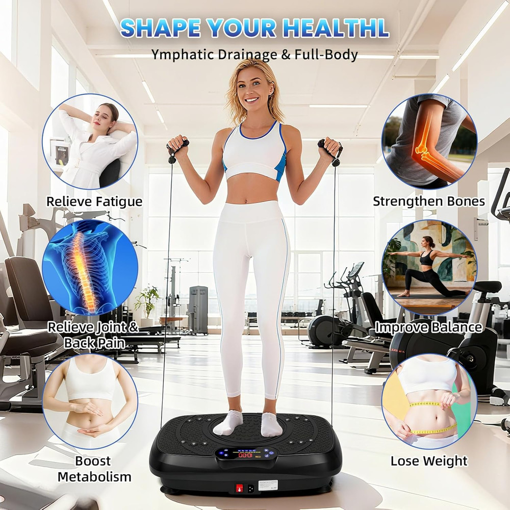 Vibration Plate Exercise Machine, Full Body Exercise Equipment, 199 Adjustable S