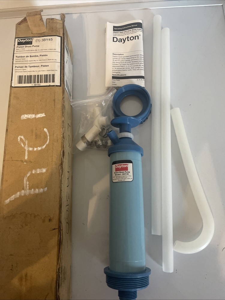 Dayton 3By45 Hand Drum Pump,Polypropylene,5/8In Od