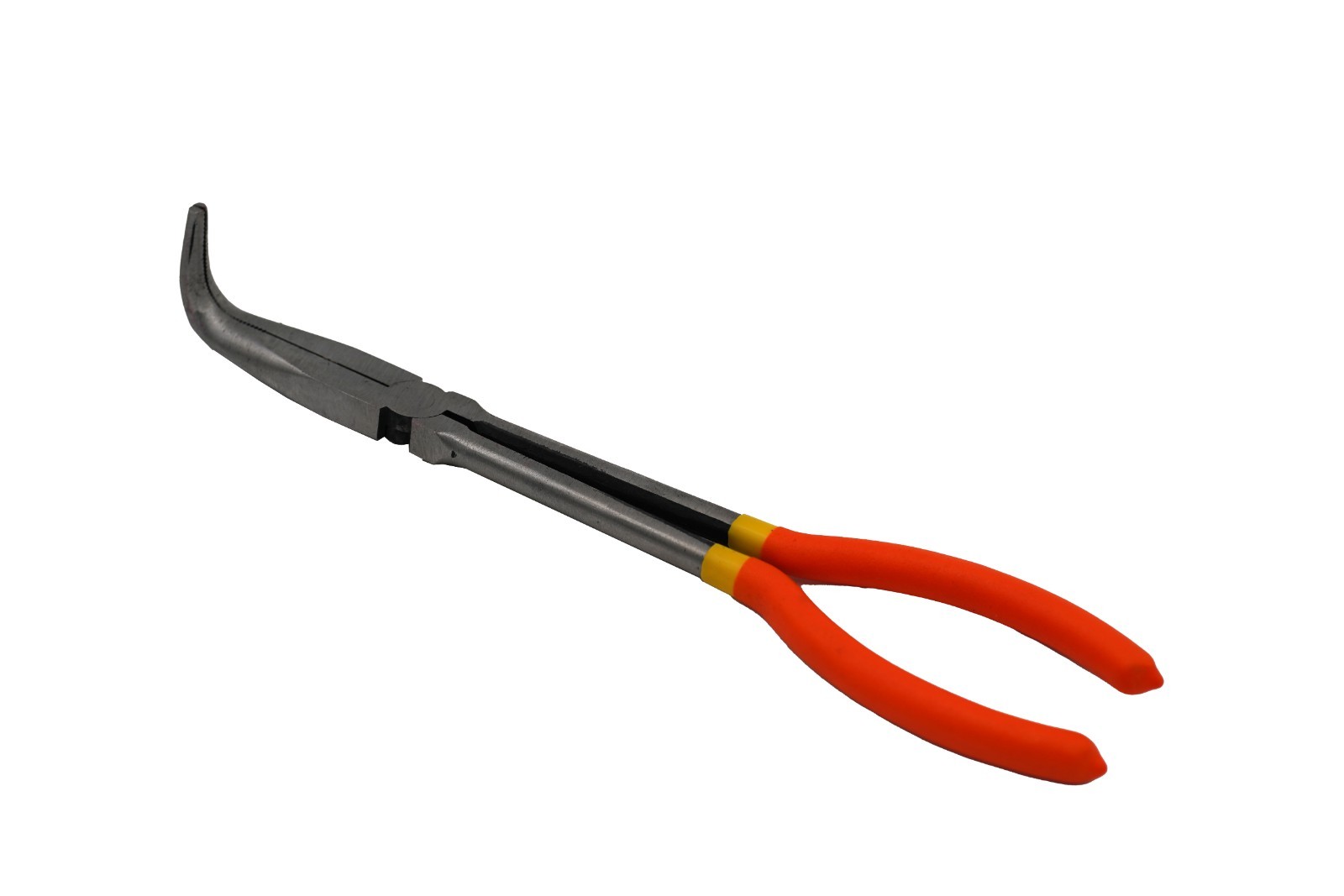 11" 90-Degree Bent Needle Nose Pliers Long Reach Angled Jaw Precision Tool