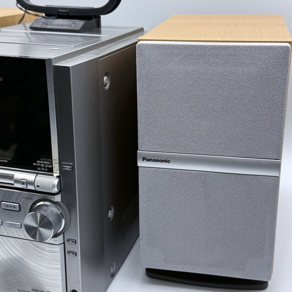 Panasonic SC-PM77MD CD MD Cassette Stereo Mini Disc System Remote FULLY TESTED