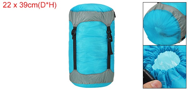 Compression Stuff Sack 14L M Size Waterproof Sleeping Bag Storage Sack Blue