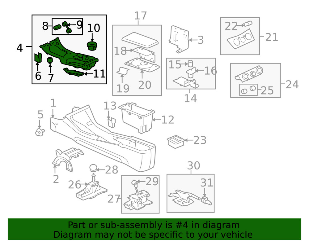 Genuine Mitsubishi Shift Panel MN121430HA
