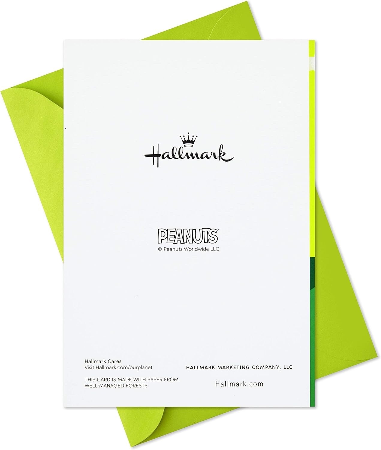 Hallmark Snoopy holding a four-leaf clover St Patrick's Day with envelope