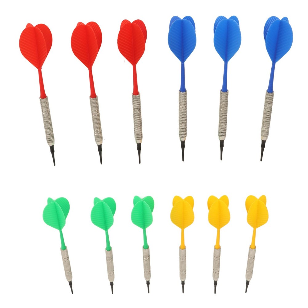 12PCS Soft Tip Darts For Beginners Plastic Indoor Darts Set With 100PCS