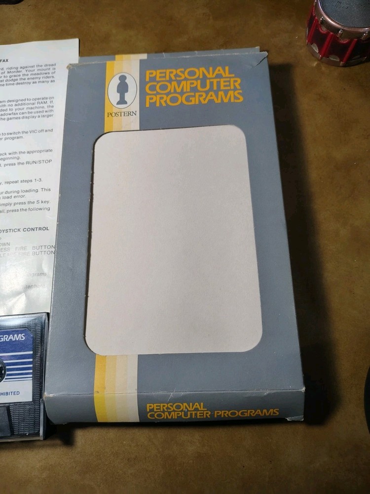 Commodore VIC-20 Postern Shadowfax Cassette - Art Boxed & Working 1982