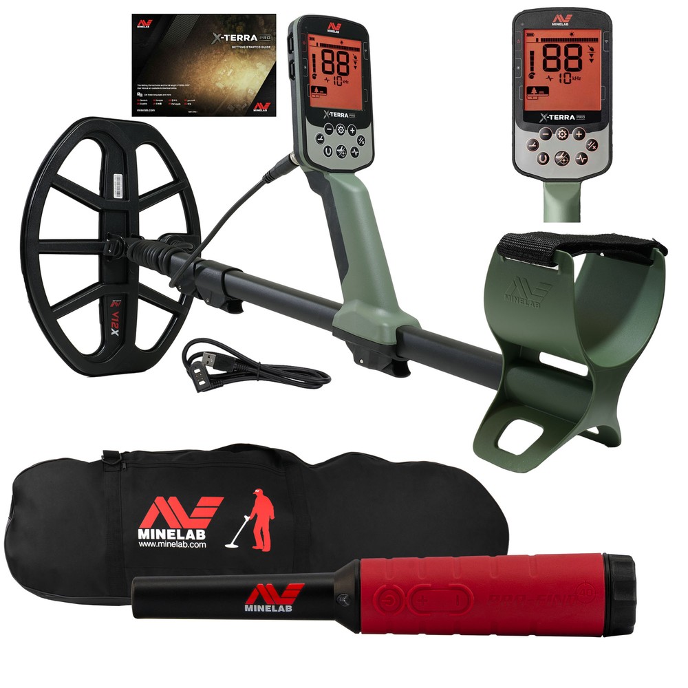 Minelab X-TERRA PRO Detector Bundle with Pro-Find 40 Pinpointer & Carry Bag
