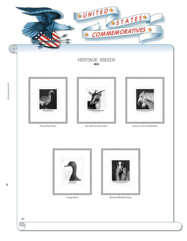 2021 U.S. Commemorative Singles COMPLETE Supplement (White Ace Alternative)