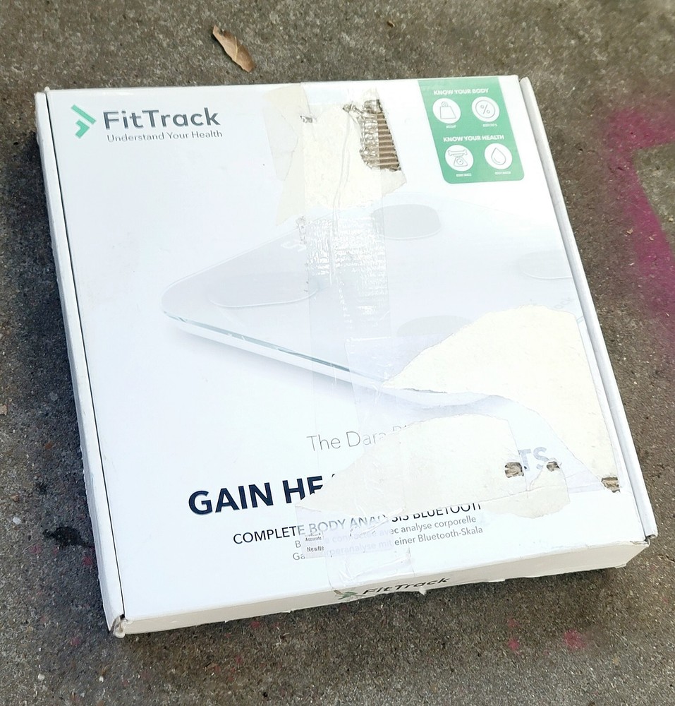 FitTrack Smart Full Body Composition SCALE The Dara BMI Digital Bluetooth White