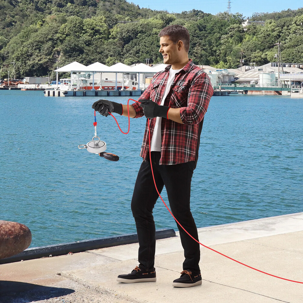 Fishing Magnet Kit Up To 2000lbs Pull Force Super Strong Neodymium +65ft Rope