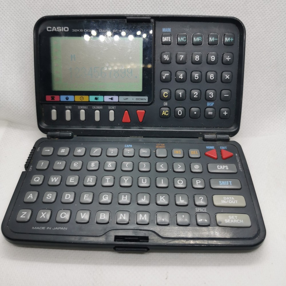 Vintage Casio 32 Kb Digital Diary SF-4100 Tested