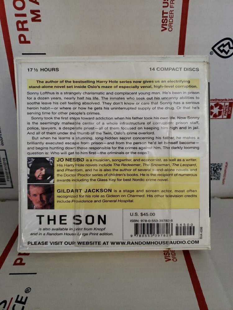 The Son by Jo Nesbø (2014, Compact Disc, Unabridged edition) ~ #162