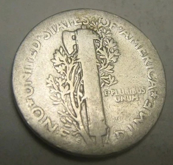 1925 S Mercury Dime AG Average circulated