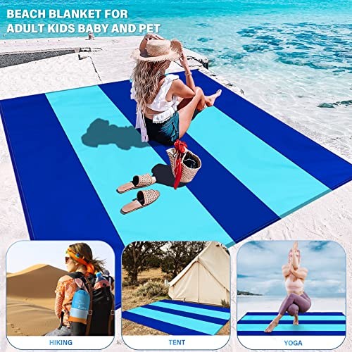 Beach Blanket Oversized Extra Large 78" X 81",Waterproof Sandproof Beach
