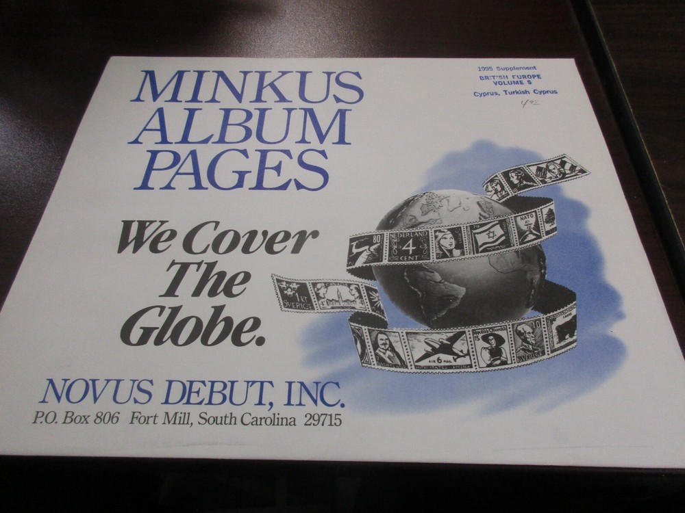 "MINKUS" 1995 SUPPLEMENT BRITISH EUROPE VOLUME 5   W/FREE SHIPPING!!!