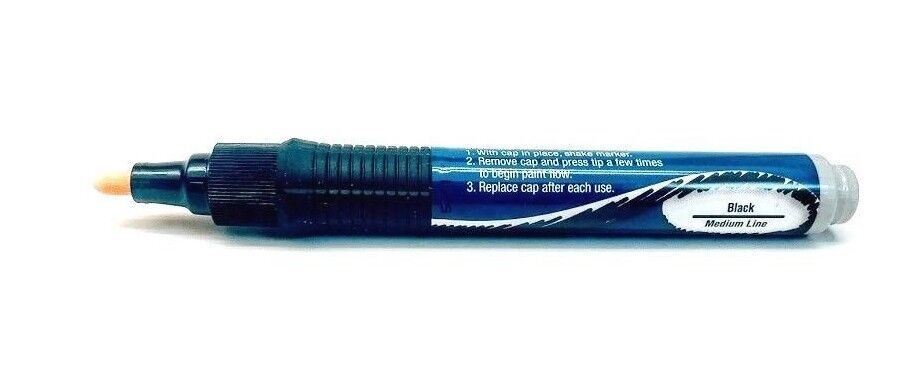 Skilcraft Ergonomic Rubber Grip Paint Marker, Medium Line, BLACK