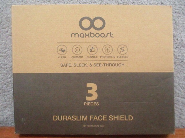 Maxboost Protective Face Shield - 3 Pack ( Size), DuraSlim Series Reusable Full