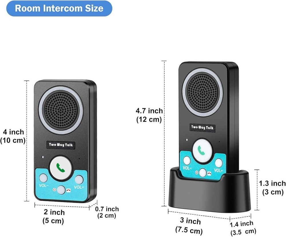 Wireless Intercom System for Home Office Classroom Long Range 2 Way Audio