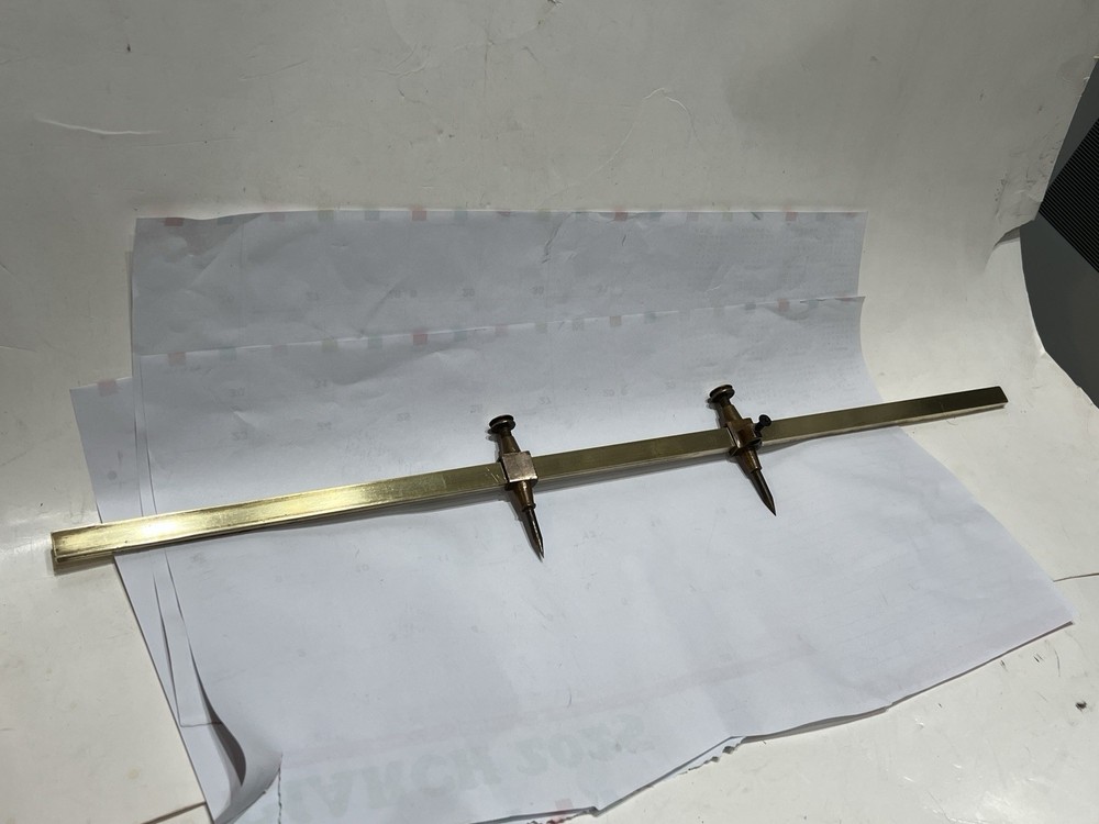 Vintage Brass Beam Compass 22"Inch Fully Working Drafting Tool