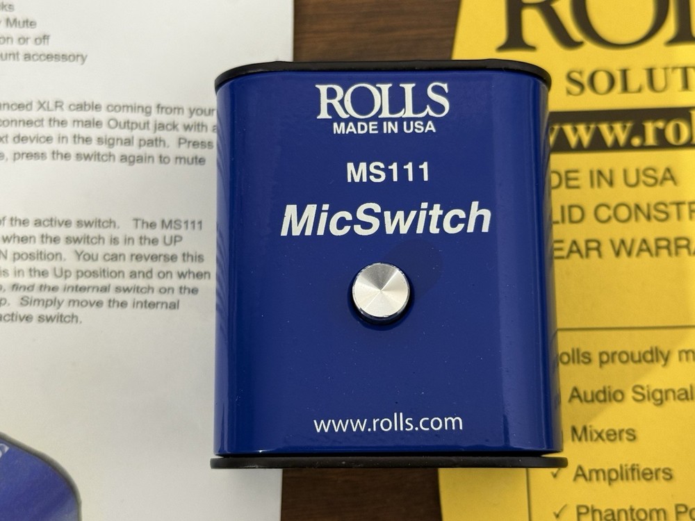 Rolls MS111 Microphone Muting Switch (New)