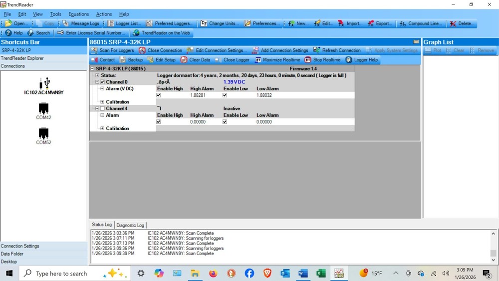 ACR SMART READER PLUS 4 LO PRESSURE DIFFERENTIAL DATA LOGGER - 10" RANGE